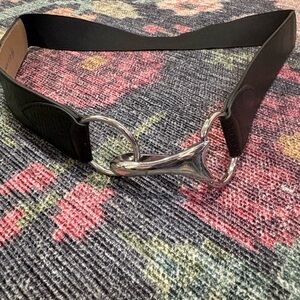 New York & Company Black Belt with Silver Buckle